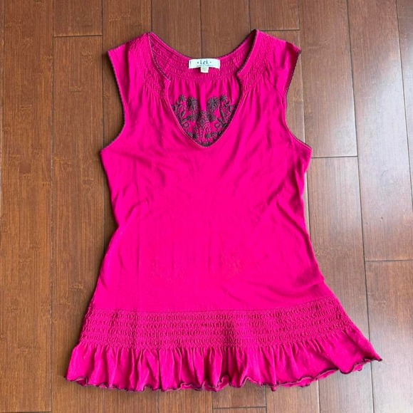 L.e.i. Tops - Vintage L.E.I. Fuschia Ruffle Tank‎